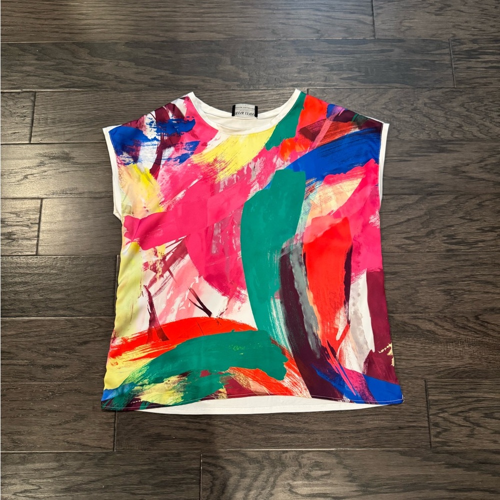 $108 Retail Frank Lyman - Short Sleeve Loose Fitting Top Size L-XL